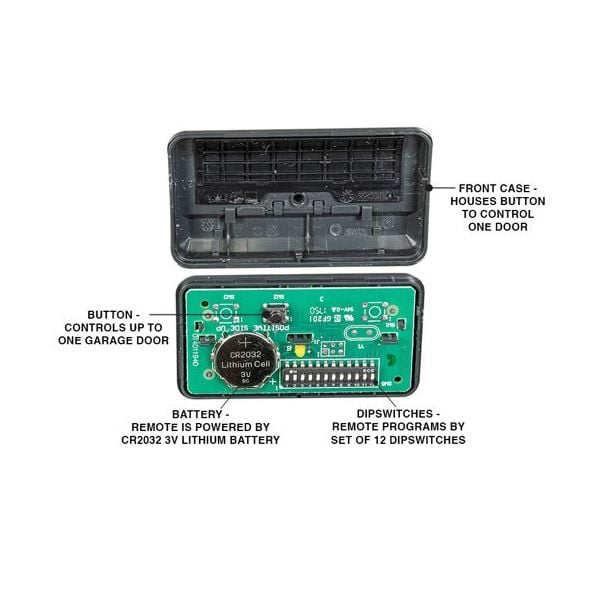 Garage Door Opener Remote CR2032 3V Lithium Battery