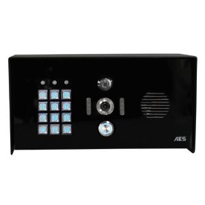 AES STYLUS-VID-PBK-CP-US Video Pedestral door/gate panel w/ Keypad